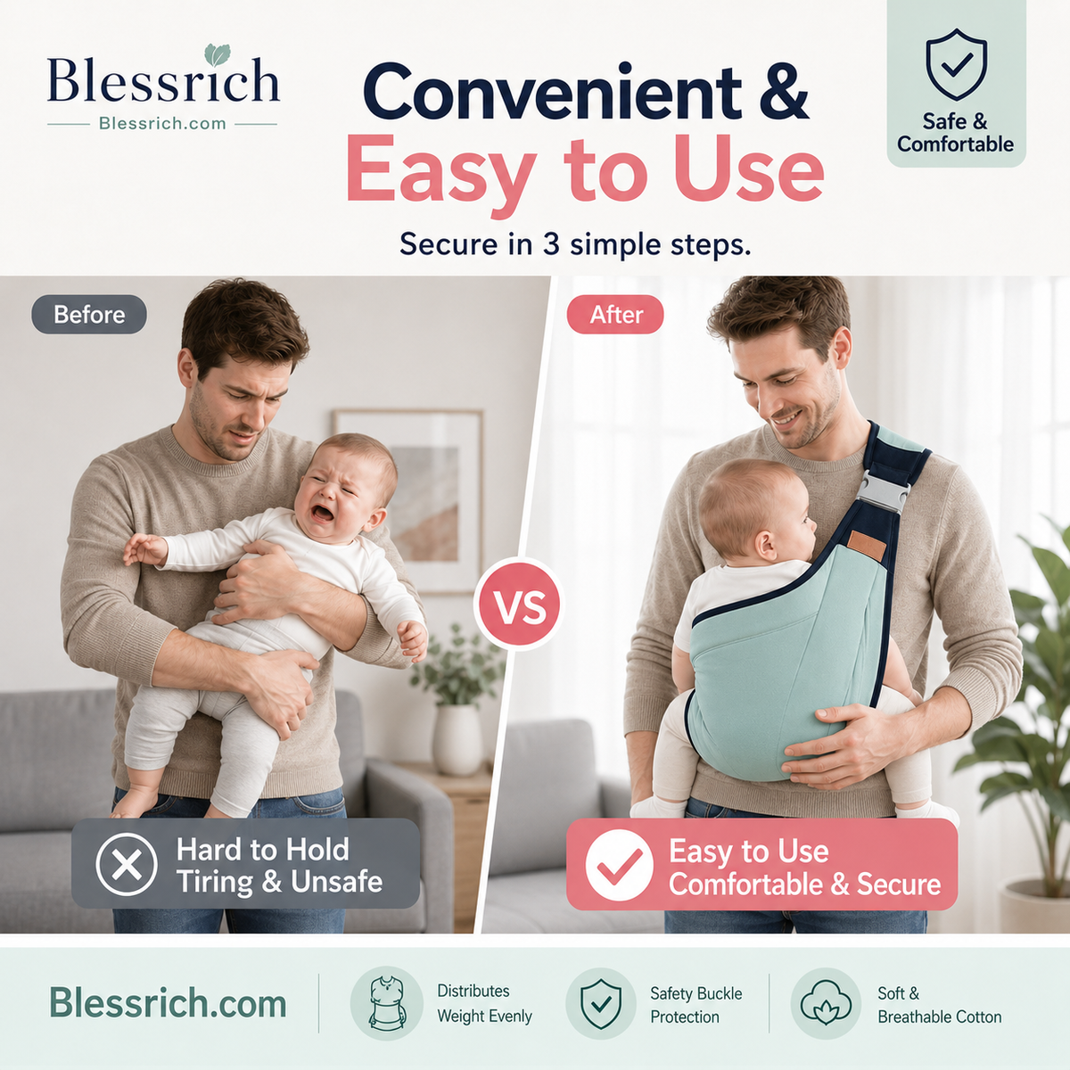 🎉 2026 Sale — Over 30,000 Sold! 👶 4-in-1 Breathable Baby Carrier – 0-36 Months, Front/Back/Facing In/Out – Hands-Free Comfort for Parent & Baby! ✨