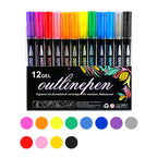 🎅Christmas Special Deals £7.95!!⚡50K+ SOLD!🎁Double Outline Glitter Coloring Pen Set