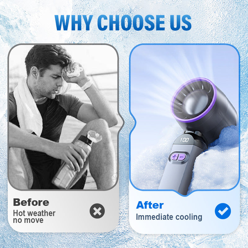 🏆 Last Day Special Price £9.99 ! 🔥Buy more save more💨 Portable Handheld Turbo Fan – Super Powerful Breeze, Ultra-Light & Perfect for Travel ⚡🌬️