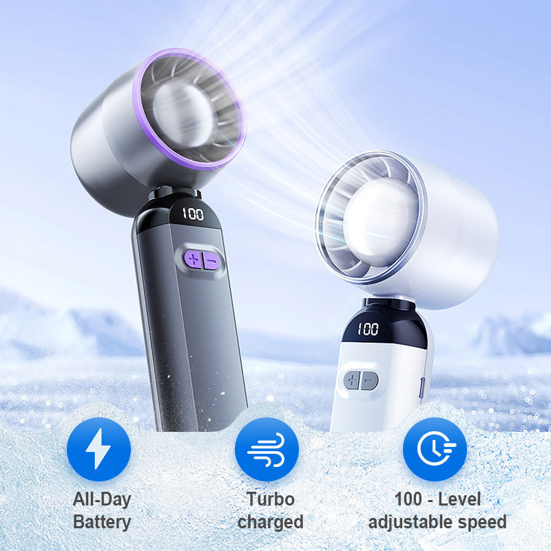 🏆 Last Day Special Price £9.99 ! 🔥Buy more save more💨 Portable Handheld Turbo Fan – Super Powerful Breeze, Ultra-Light & Perfect for Travel ⚡🌬️