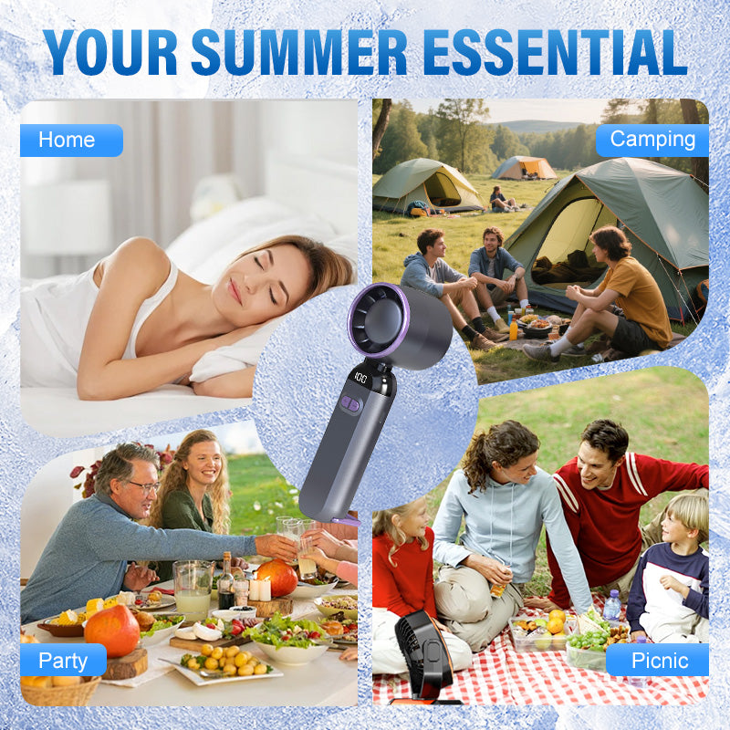 🏆 Last Day Special Price £9.99 ! 🔥Buy more save more💨 Portable Handheld Turbo Fan – Super Powerful Breeze, Ultra-Light & Perfect for Travel ⚡🌬️