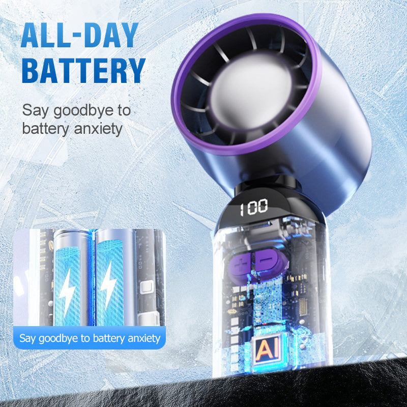 🏆 Last Day Special Price £9.99 ! 🔥Buy more save more💨 Portable Handheld Turbo Fan – Super Powerful Breeze, Ultra-Light & Perfect for Travel ⚡🌬️